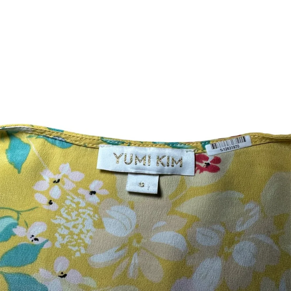 Anthropologie Yumi Kim Silk Yellow Top